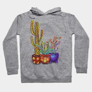 Cactus and bold colours Hoodie